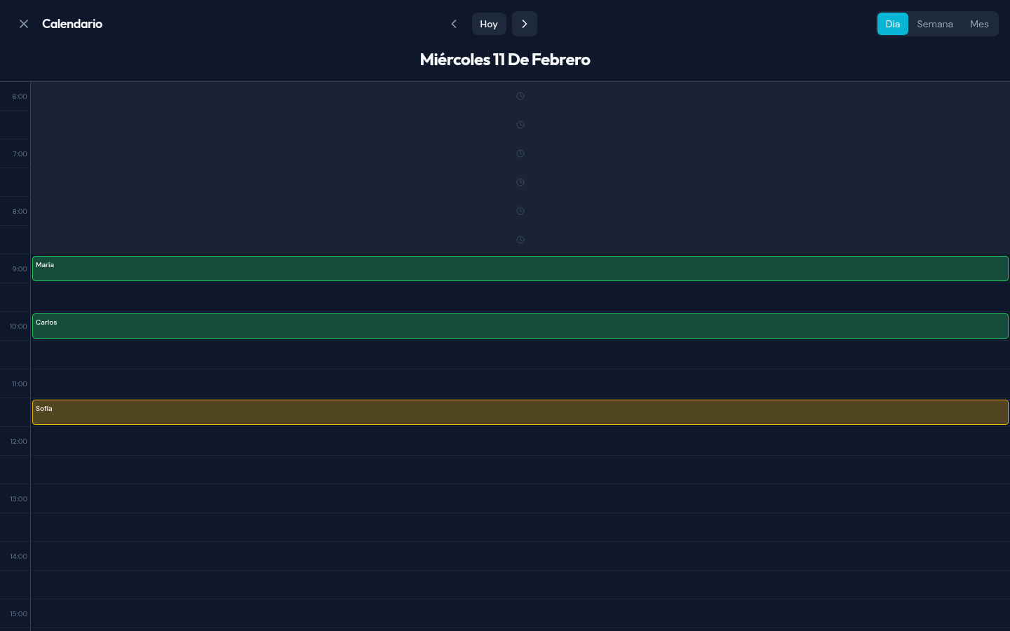 Calendario de citas sincronizado