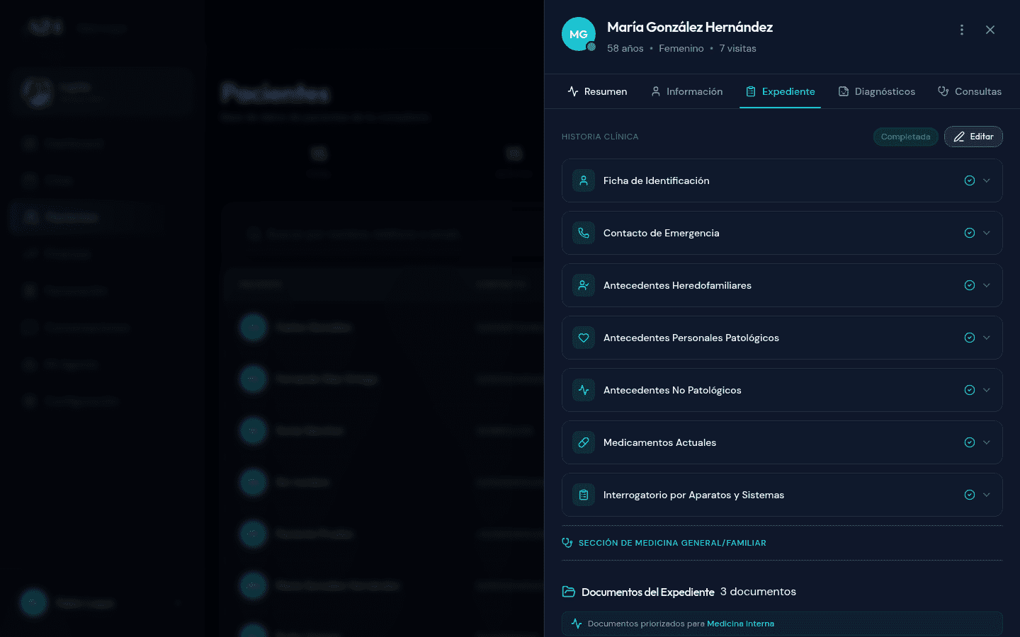 Expediente digital del paciente