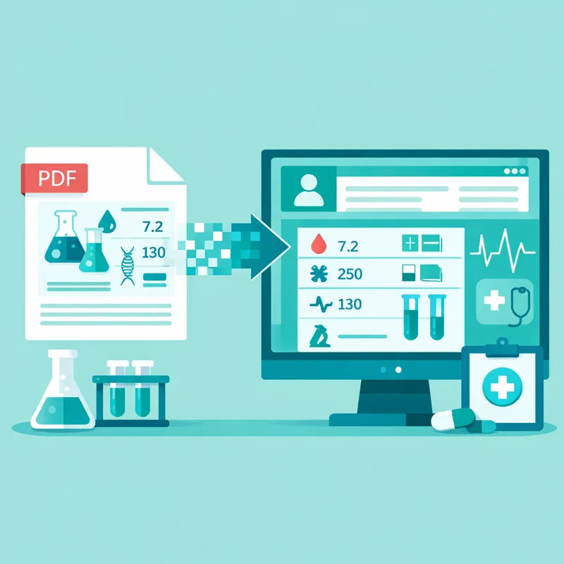 Extracción automática de datos de laboratorio desde PDF a expediente digital estructurado
