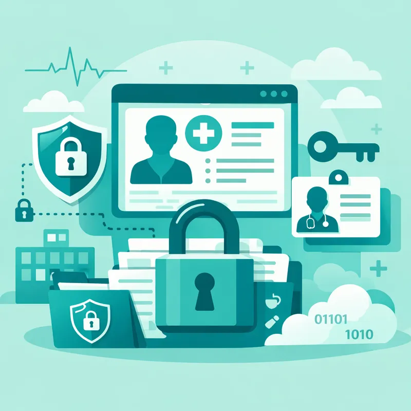 Expedientes digitales seguros con cifrado y control de acceso en consultorio médico